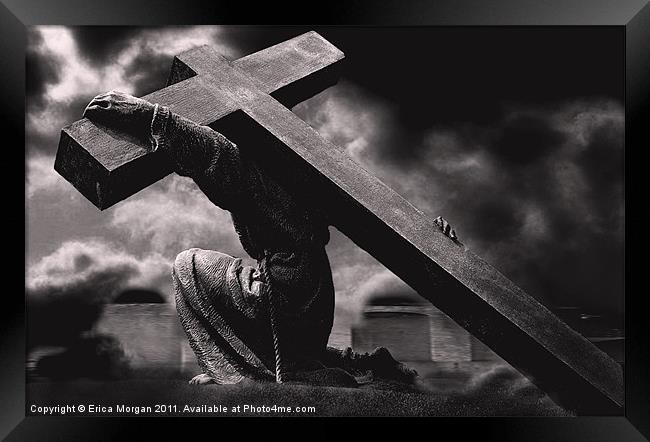 The cross. Framed Print by Erica Morgan
