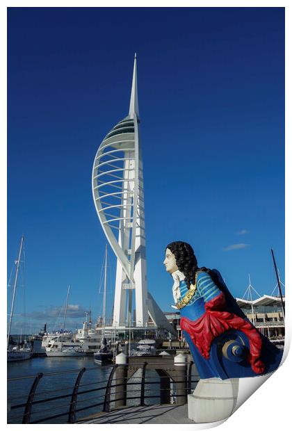 The Spinnaker Tower. Portsmouth Harbour,Hampshire England . Print by Philip Enticknap