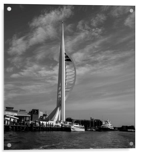The Spinnaker Tower. Portsmouth Harbour,Hampshire England . Acrylic by Philip Enticknap