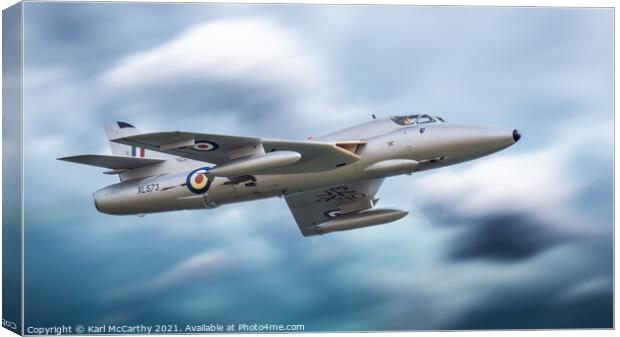 Hawker Hunter Canvas Print by Karl McCarthy