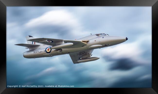 Hawker Hunter Framed Print by Karl McCarthy
