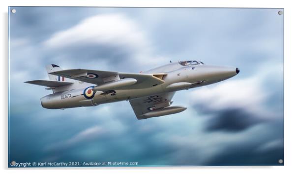 Hawker Hunter Acrylic by Karl McCarthy