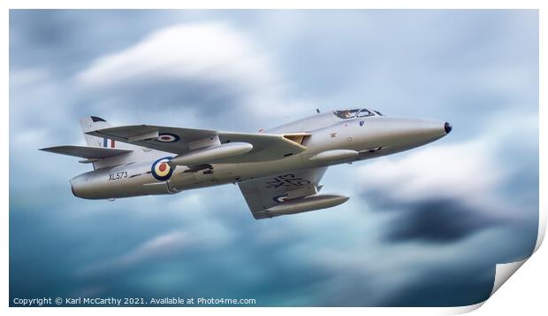 Hawker Hunter Print by Karl McCarthy