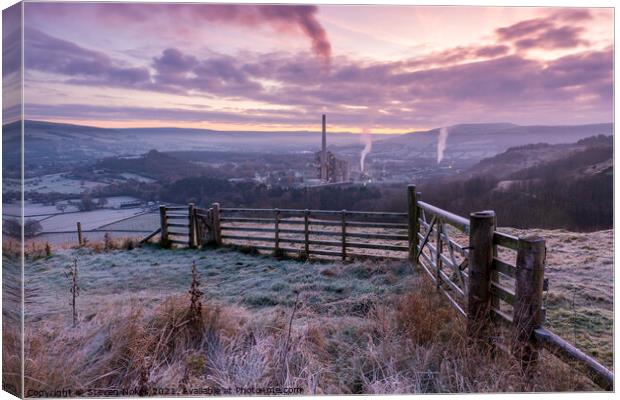 Hope Cement Works, Hope Valley, Derbyshire, UK Canvas Print by Steven Nokes