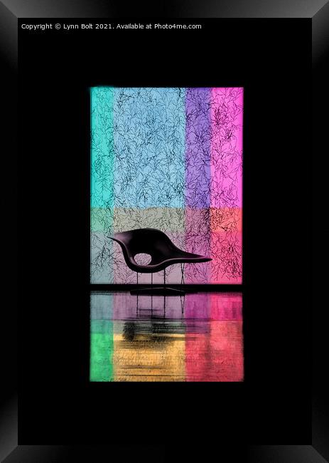 Black Chair Framed Print by Lynn Bolt