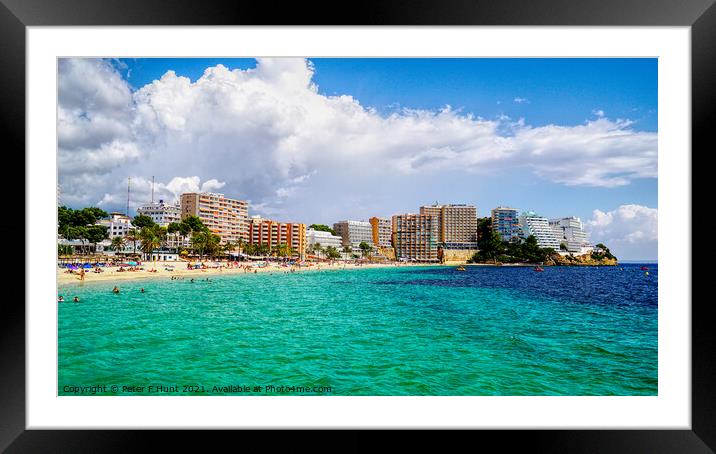 Magaluf Mallorca Spain Framed Mounted Print by Peter F Hunt
