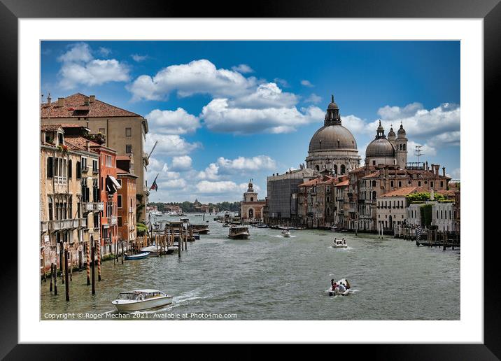 Serene Venice Lagoon Framed Mounted Print by Roger Mechan