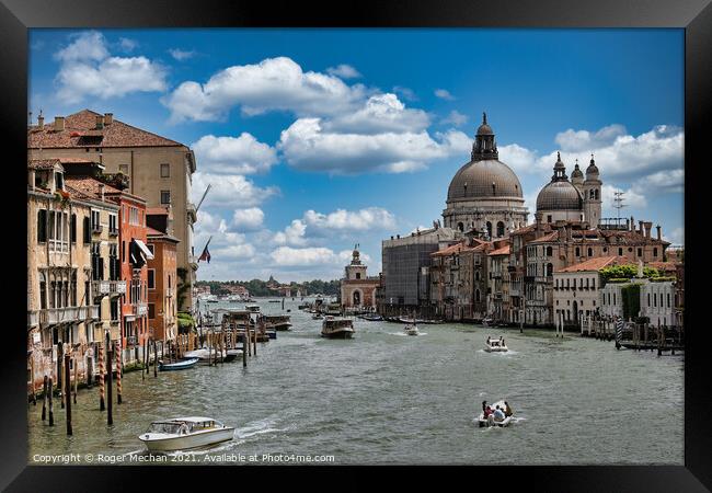 Serene Venice Lagoon Framed Print by Roger Mechan