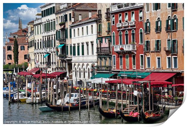 Vibrant Venice Waterway Print by Roger Mechan