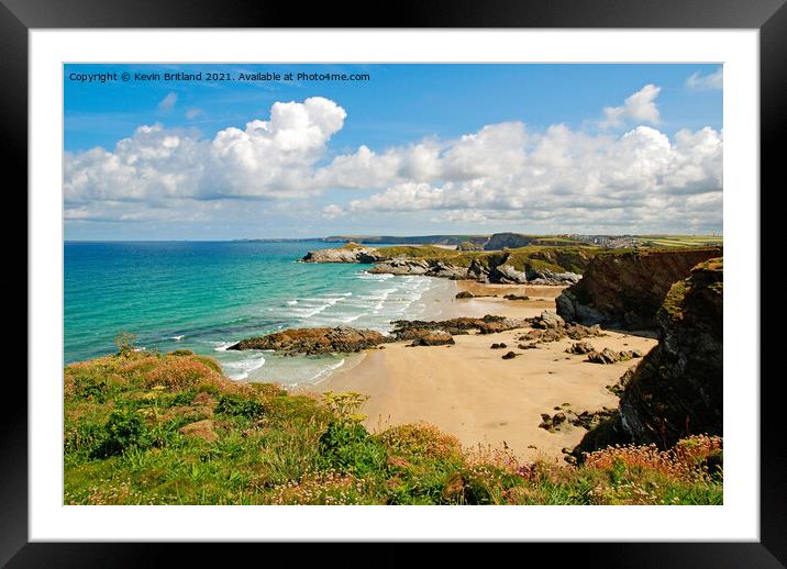 newquay beaches Framed Mounted Print by Kevin Britland