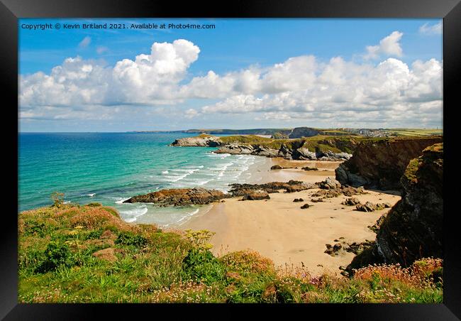 newquay beaches Framed Print by Kevin Britland