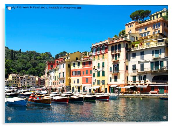 Portofino Italy Acrylic by Kevin Britland