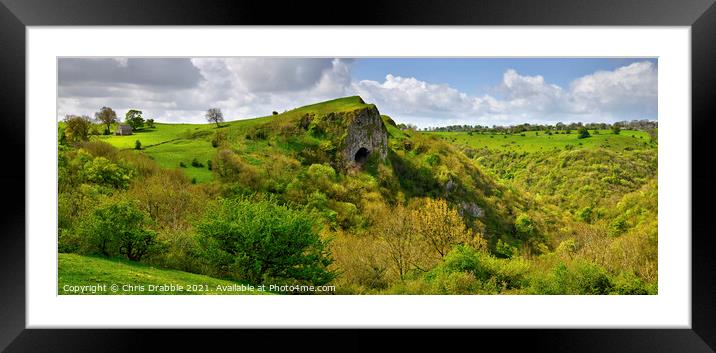 Thor's Cave from Wetton Framed Mounted Print by Chris Drabble