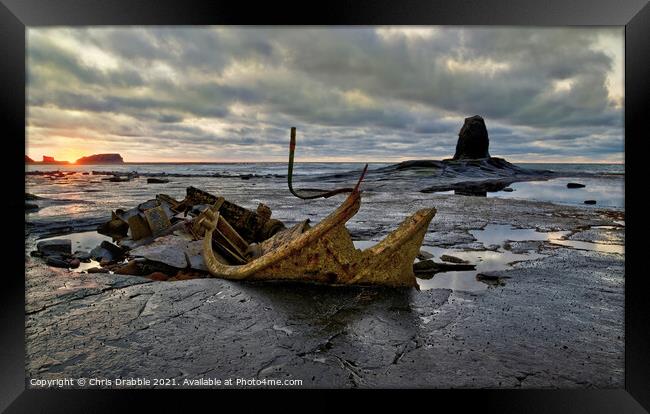 The wreck of the Admiral Von Tromp and Black Nab a Framed Print by Chris Drabble