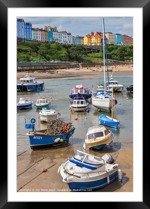 Tenby Harbour Framed Mounted Print by Jim Monk