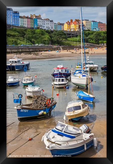 Tenby Harbour Framed Print by Jim Monk