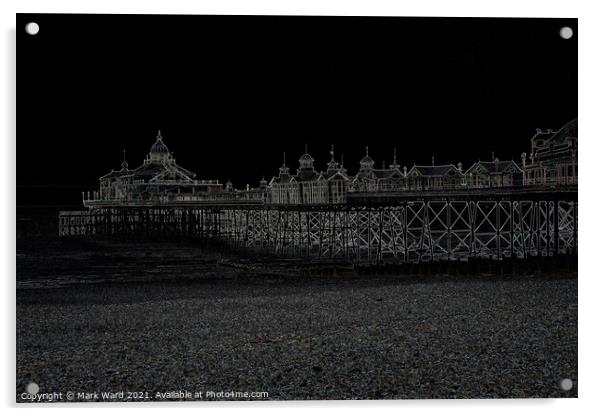 Eastbourne Pier Glowing. Acrylic by Mark Ward