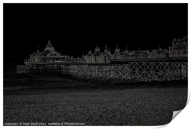 Eastbourne Pier Glowing. Print by Mark Ward