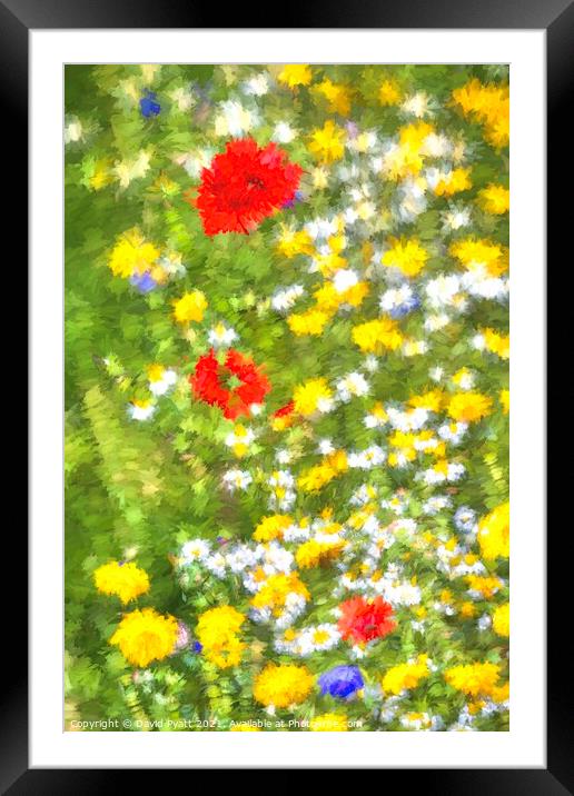 Meadow Of Dreams Abstract Framed Mounted Print by David Pyatt