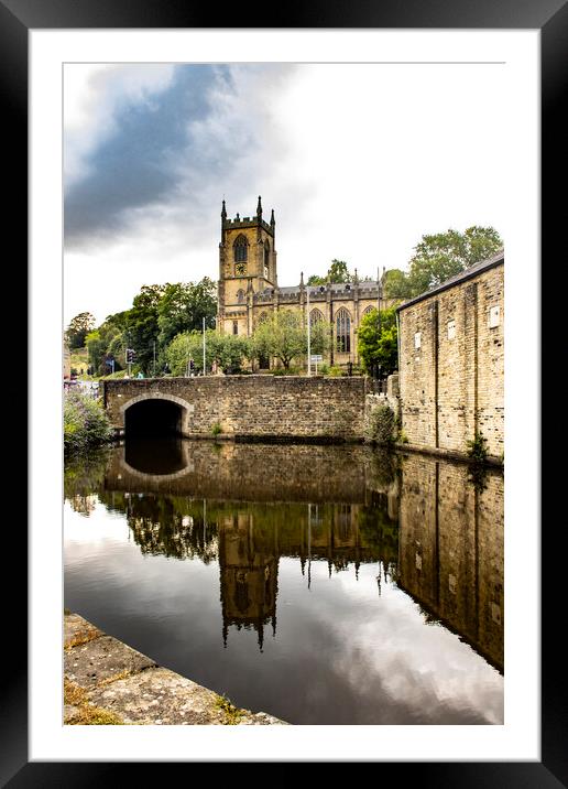 Sowerby Bridge - Christ Church Reflections Framed Mounted Print by Glen Allen