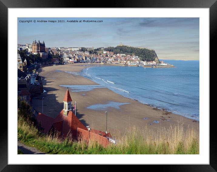 Scarborough south shore bay. Framed Mounted Print by Andrew Heaps
