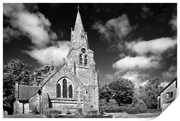 Church of the Holy & Undivided Trinity, Edale Print by Darren Galpin