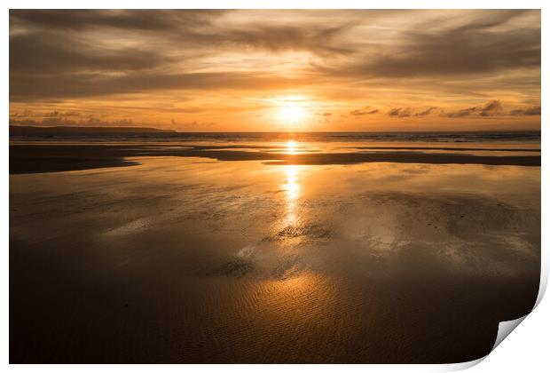 Westward Ho sunset Print by Tony Twyman