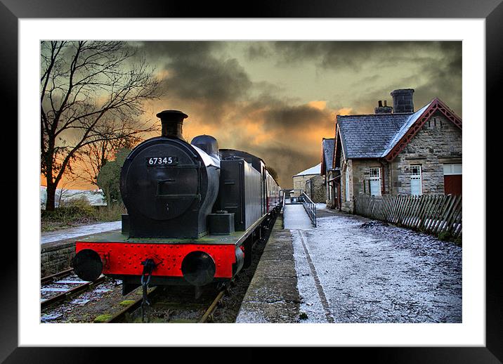 The Train Is In The Station Framed Mounted Print by Sandi-Cockayne ADPS