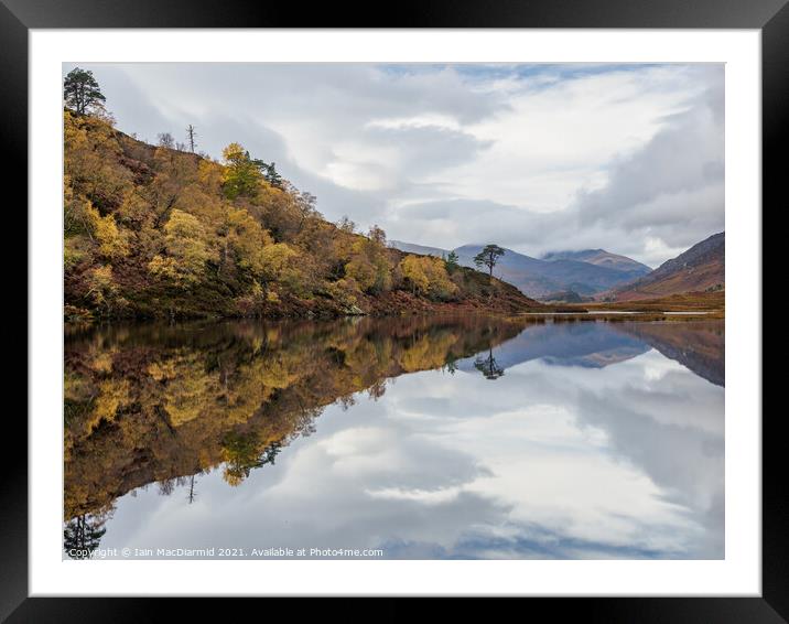 Loch Beannacharan in Autumn Framed Mounted Print by Iain MacDiarmid