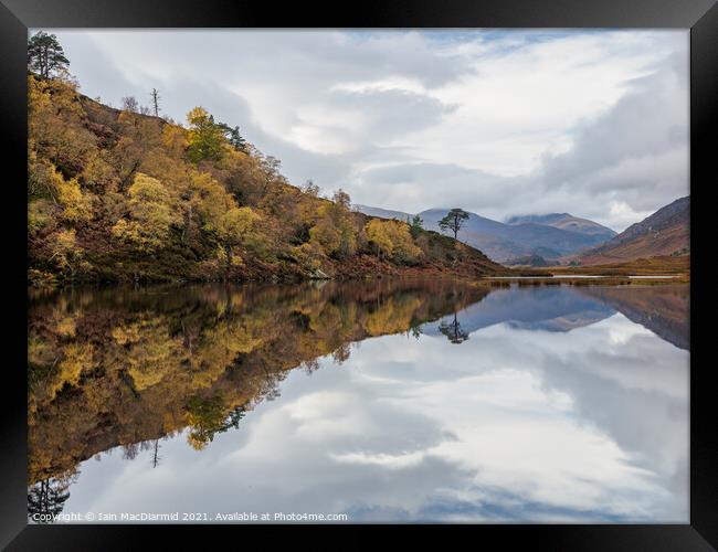 Loch Beannacharan in Autumn Framed Print by Iain MacDiarmid