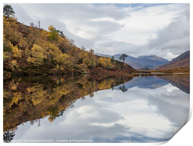 Loch Beannacharan in Autumn Print by Iain MacDiarmid