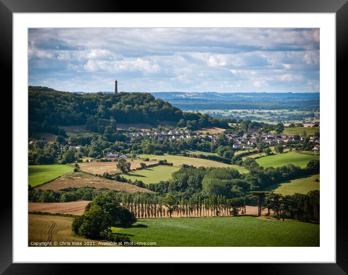 Stinchcombe Hill view Framed Mounted Print by Chris Rose