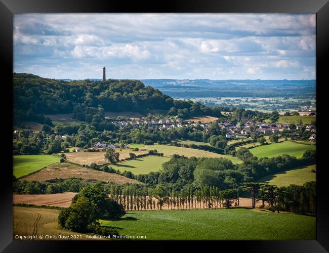 Stinchcombe Hill view Framed Print by Chris Rose