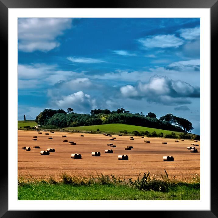 Harvest Time in Wiltshire Framed Mounted Print by Joyce Storey