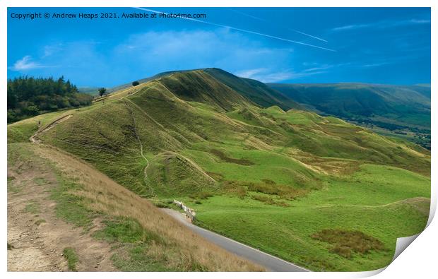 Mam Tor to Loose hill ridge. Print by Andrew Heaps