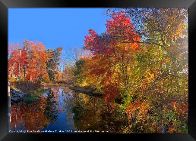 Nature's Painting! A Poster perfect Colorful Autum Framed Print by PhotOvation-Akshay Thaker