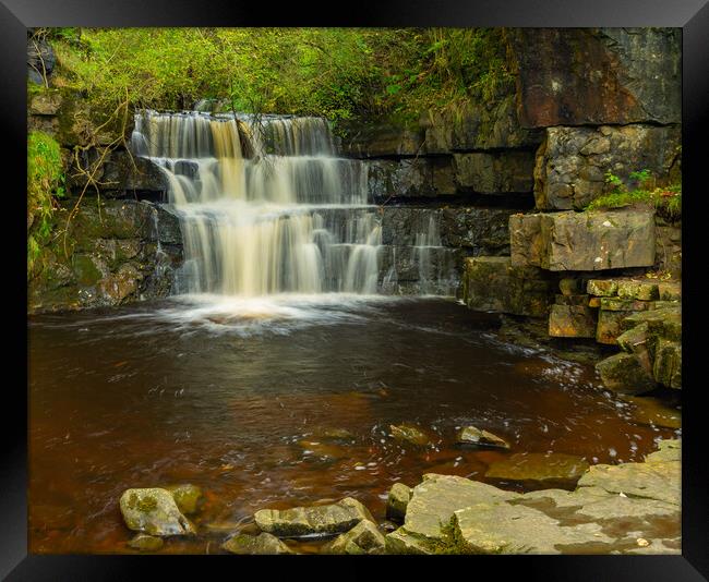 Bowlees Waterfall Framed Print by Kevin Winter