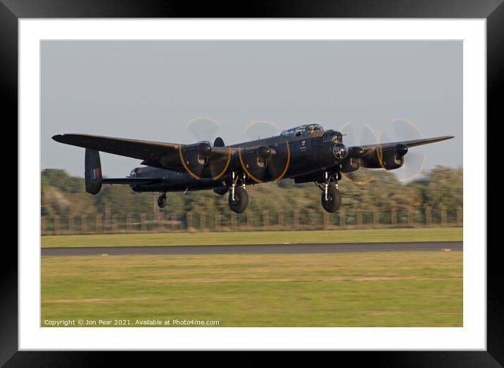 Lancaster Landing. Framed Mounted Print by Jon Pear