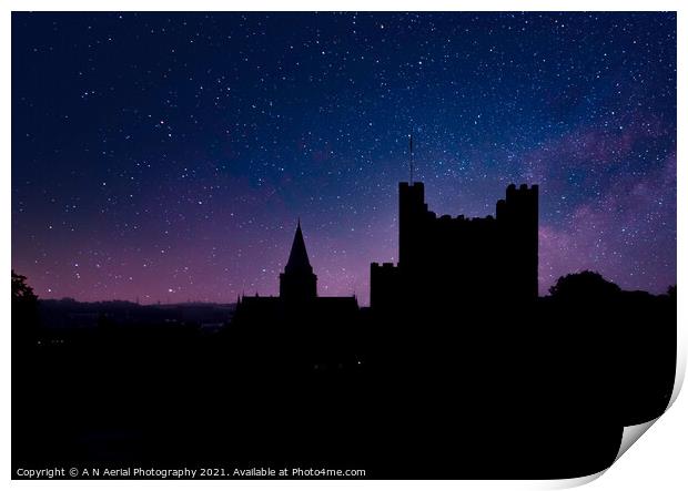 Castle silhouette  Print by A N Aerial Photography