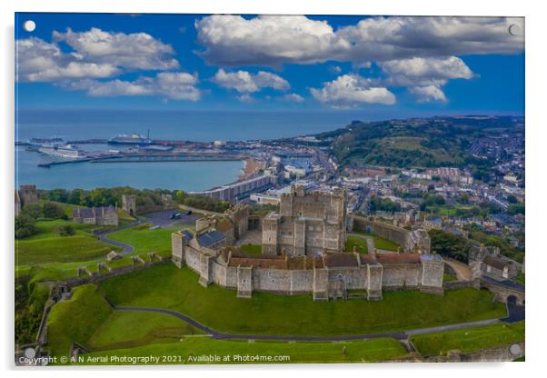 Dover Castle Acrylic by A N Aerial Photography