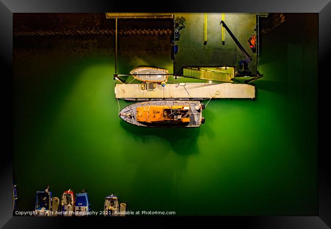 Ramsgate's Trent Class Lifeboat 14-02 Framed Print by A N Aerial Photography