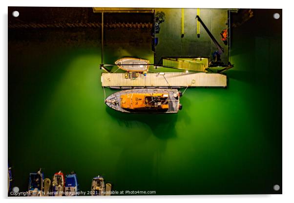 Ramsgate's Trent Class Lifeboat 14-02 Acrylic by A N Aerial Photography