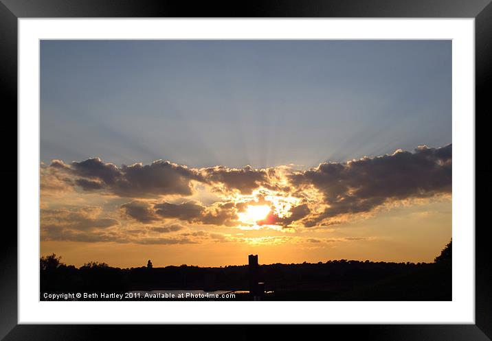 Sunset at Chew Valley Framed Mounted Print by Beth Hartley