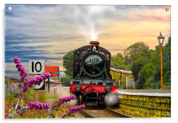 Watchet Steam Train Acrylic by Alison Chambers
