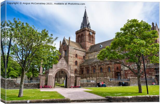 St Magnus Cathedral, Kirkwall Canvas Print by Angus McComiskey