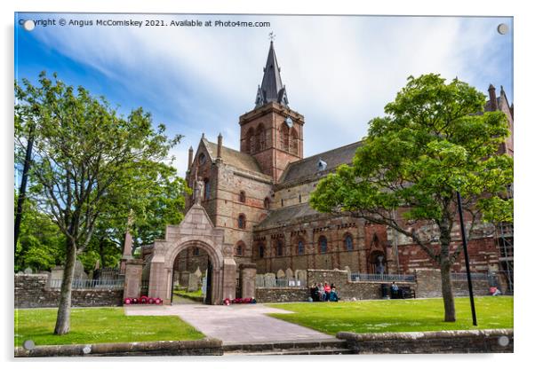 St Magnus Cathedral, Kirkwall Acrylic by Angus McComiskey