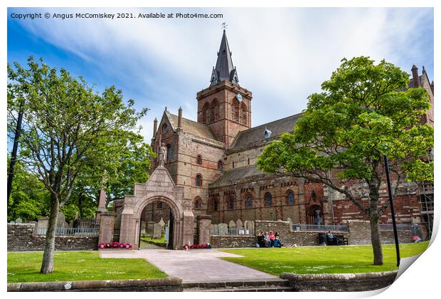St Magnus Cathedral, Kirkwall Print by Angus McComiskey
