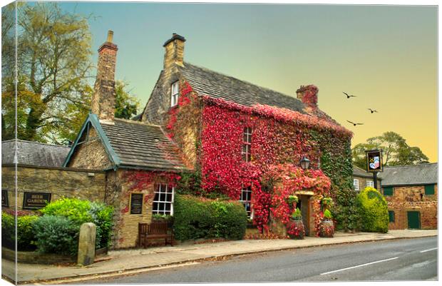 Wentworth Rockingham Arms In Autumn Canvas Print by Alison Chambers