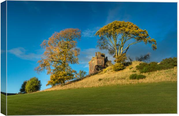 Balvaird Castle Golden Hour  Canvas Print by Anthony McGeever