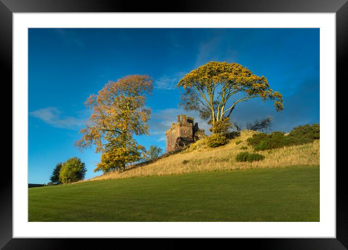 Balvaird Castle Golden Hour  Framed Mounted Print by Anthony McGeever